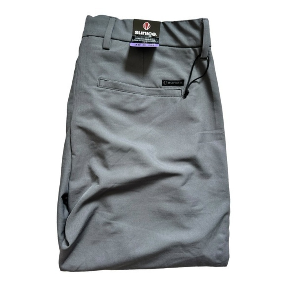 Sunice Men's Stretch Pants Gray Golf Comfort Fit New with Tags